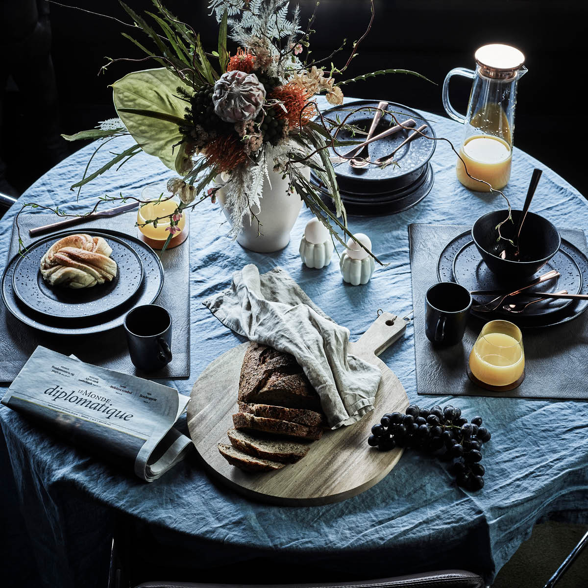 Ziczac Bordstablett 47x33 cm Mörkbrun