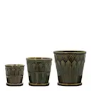 Cora blomkruka 3 delar grå