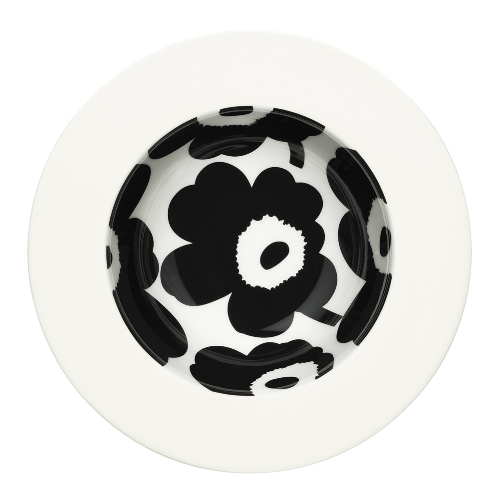 Marimekko - Unikko Syvä lautanen 20 cm Valkoinen/Musta