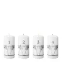 2026 adventsljus 12,5 cm 4-pack silvertryck