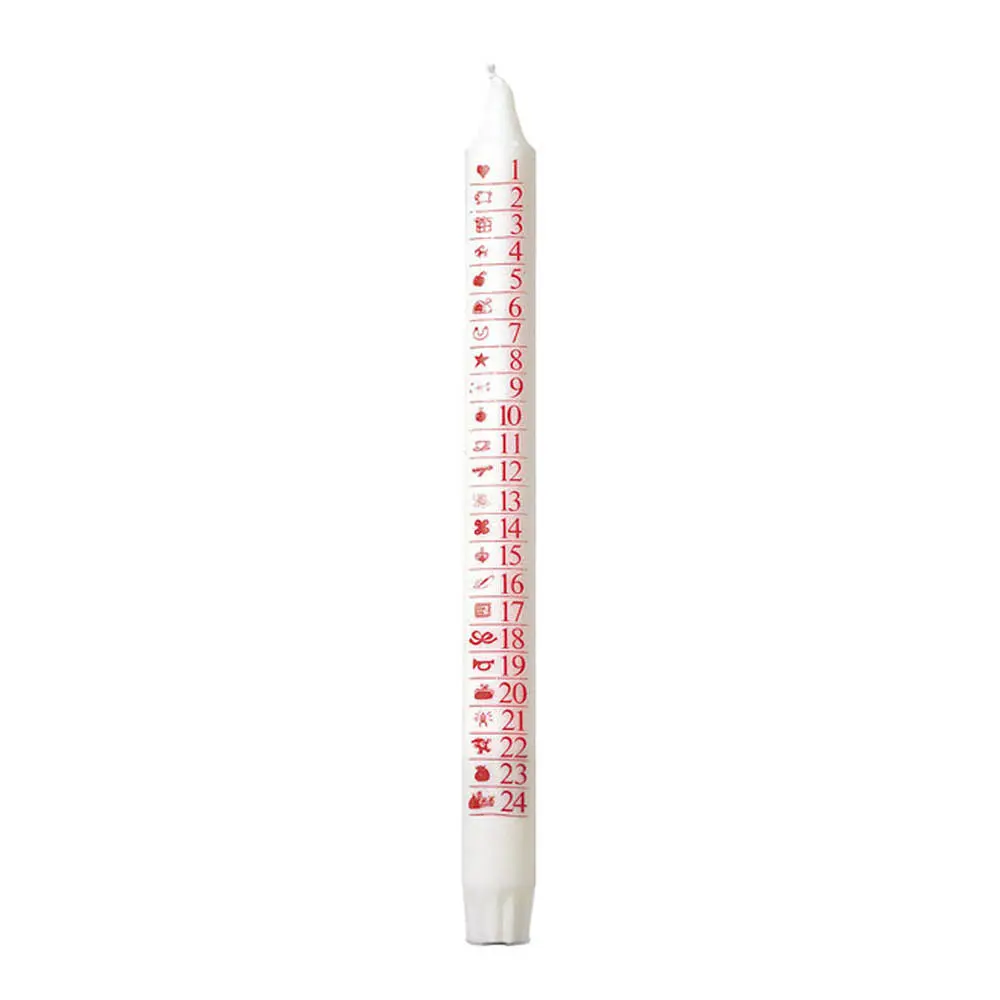 Kalenterikynttilä 24 cm Valkoinen
