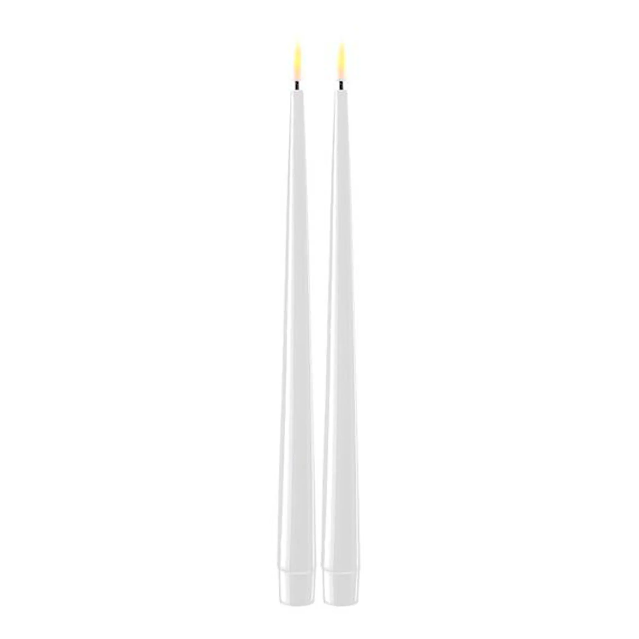DeluxeHomeart Middagsljus Led 28 cm 2-Pack Vit