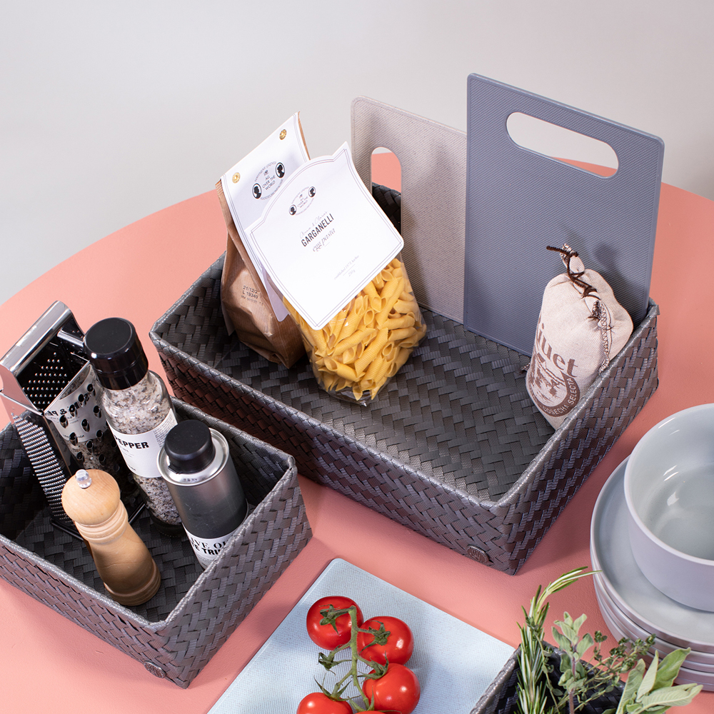 Handed By Fit stor oppbevaringskurv 36x24x10 cm dark grey