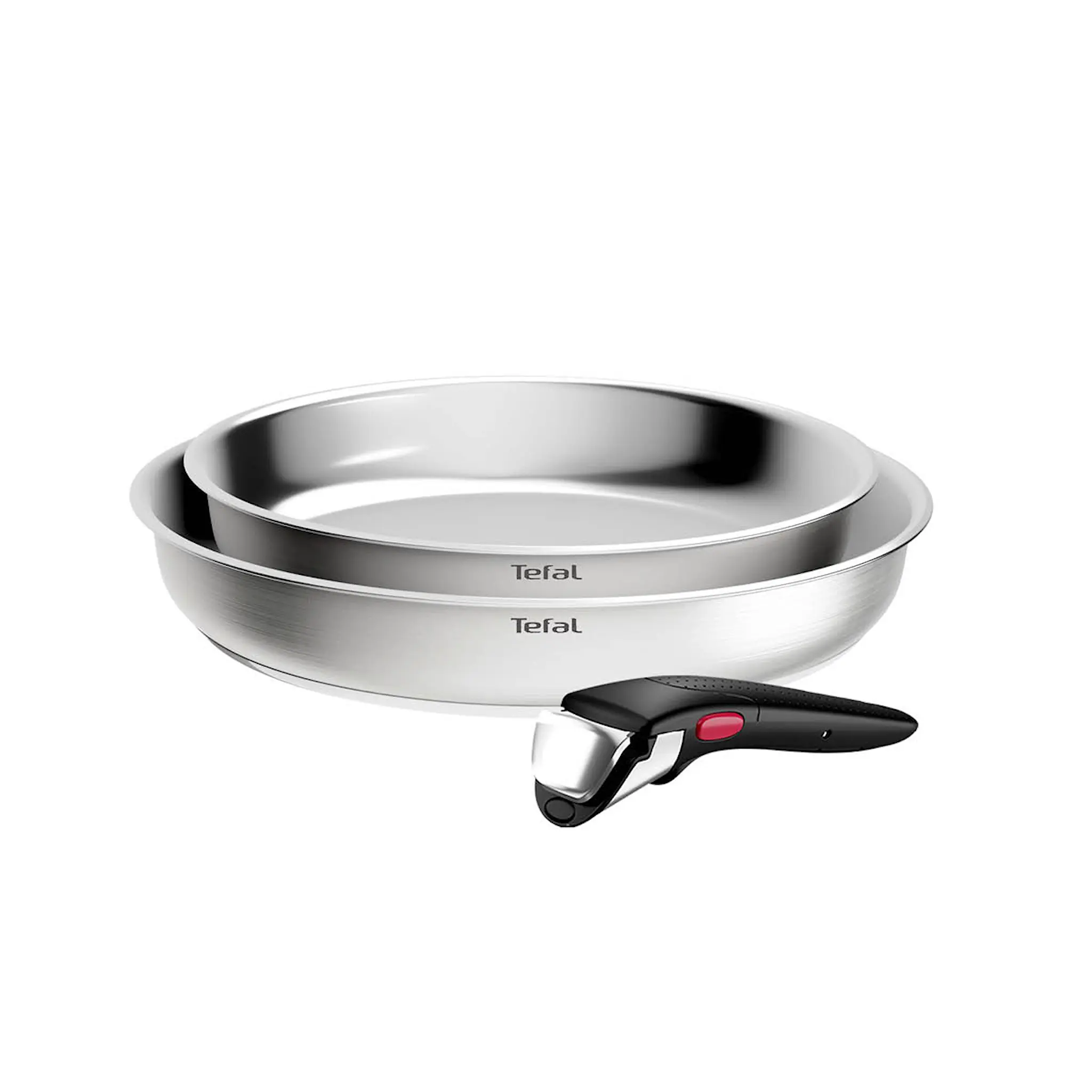 Tefal Ingenio Emotion Brushed stekepannesett 3 deler uten belegg