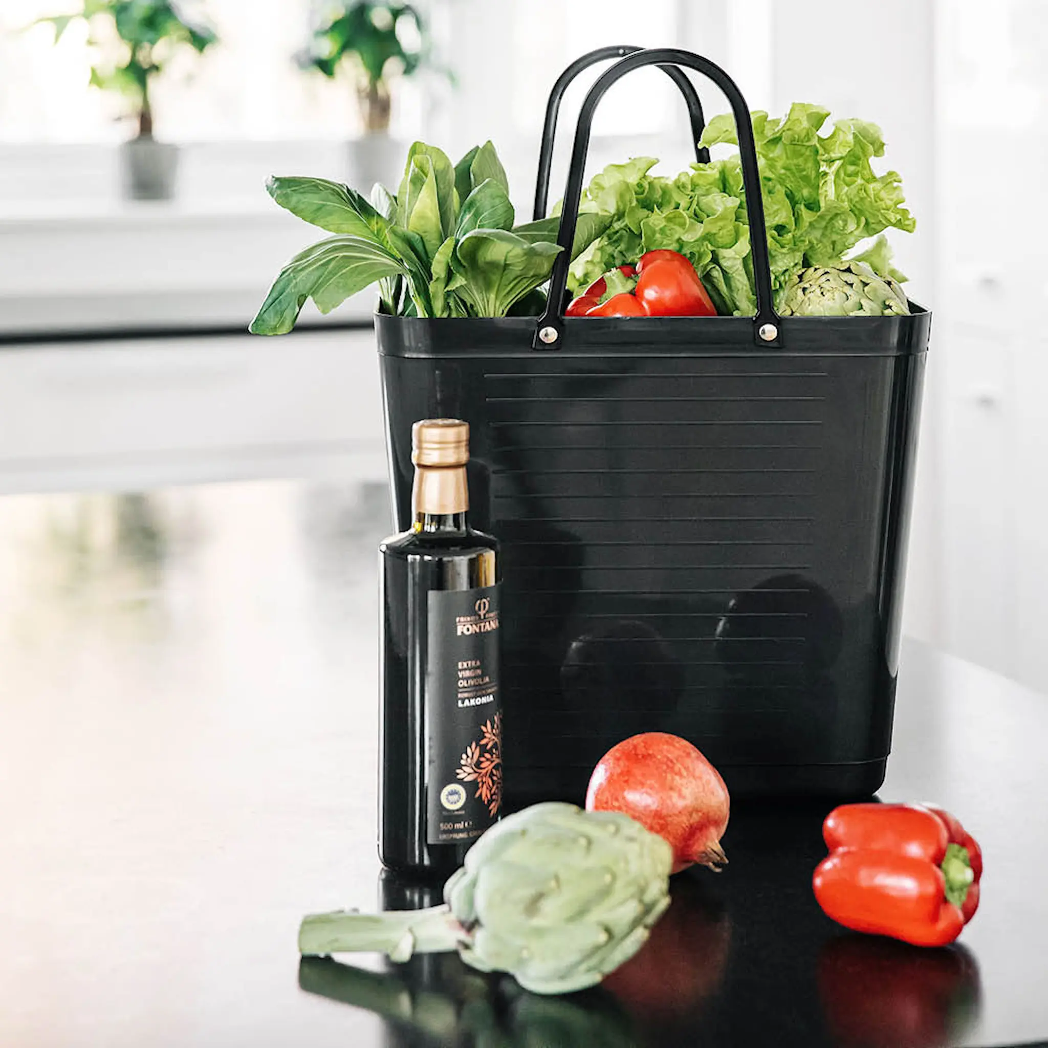 Hinza Recycled Plastic väska hög 14 L svart