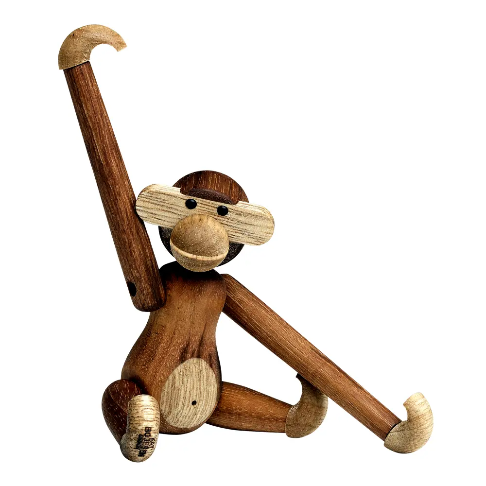 Puinen Apina 9,5 cm Tiikki