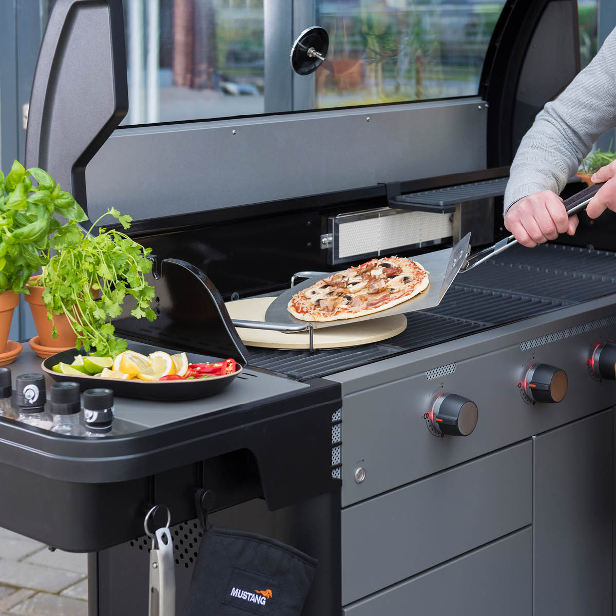 Mustang Sapphire Multigrill pizzasten rund 35 cm