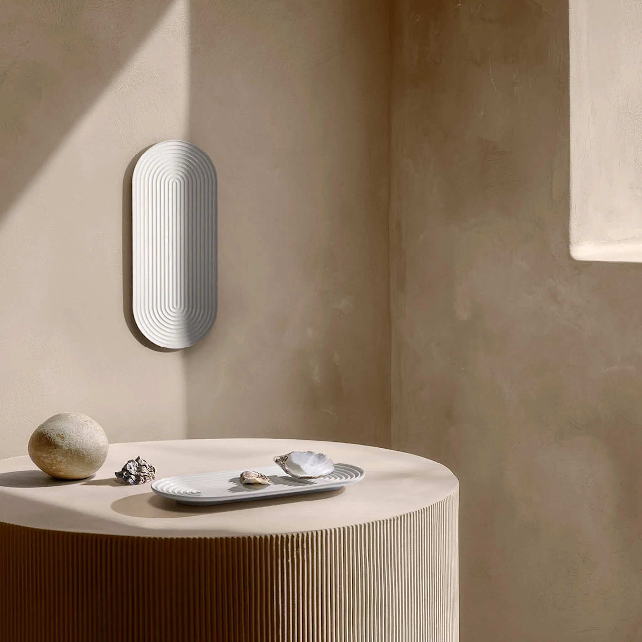 Lyngby Porcelæn Lyngby Tura oval serveringsfat 34x14,5 cm hvit