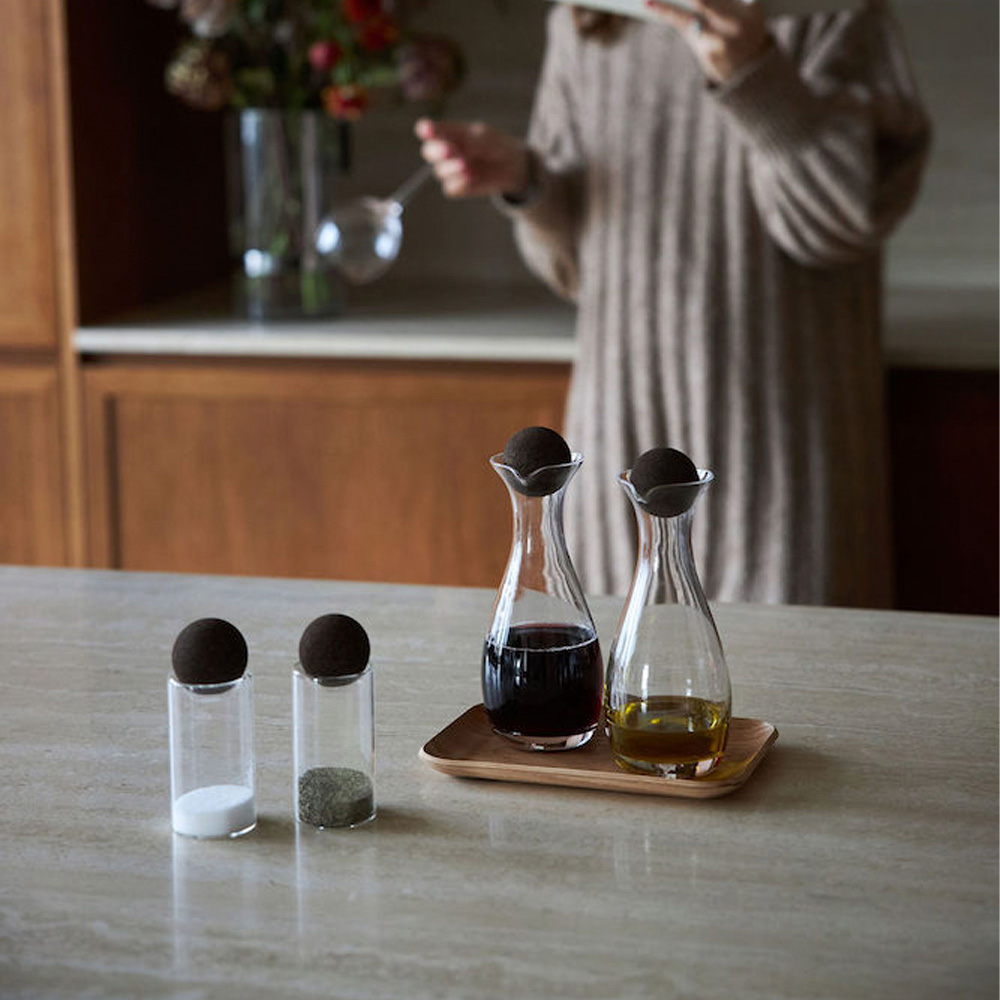 Sagaform Nature salt- og pepperkar 4,5 cm 2 stk klar/brun