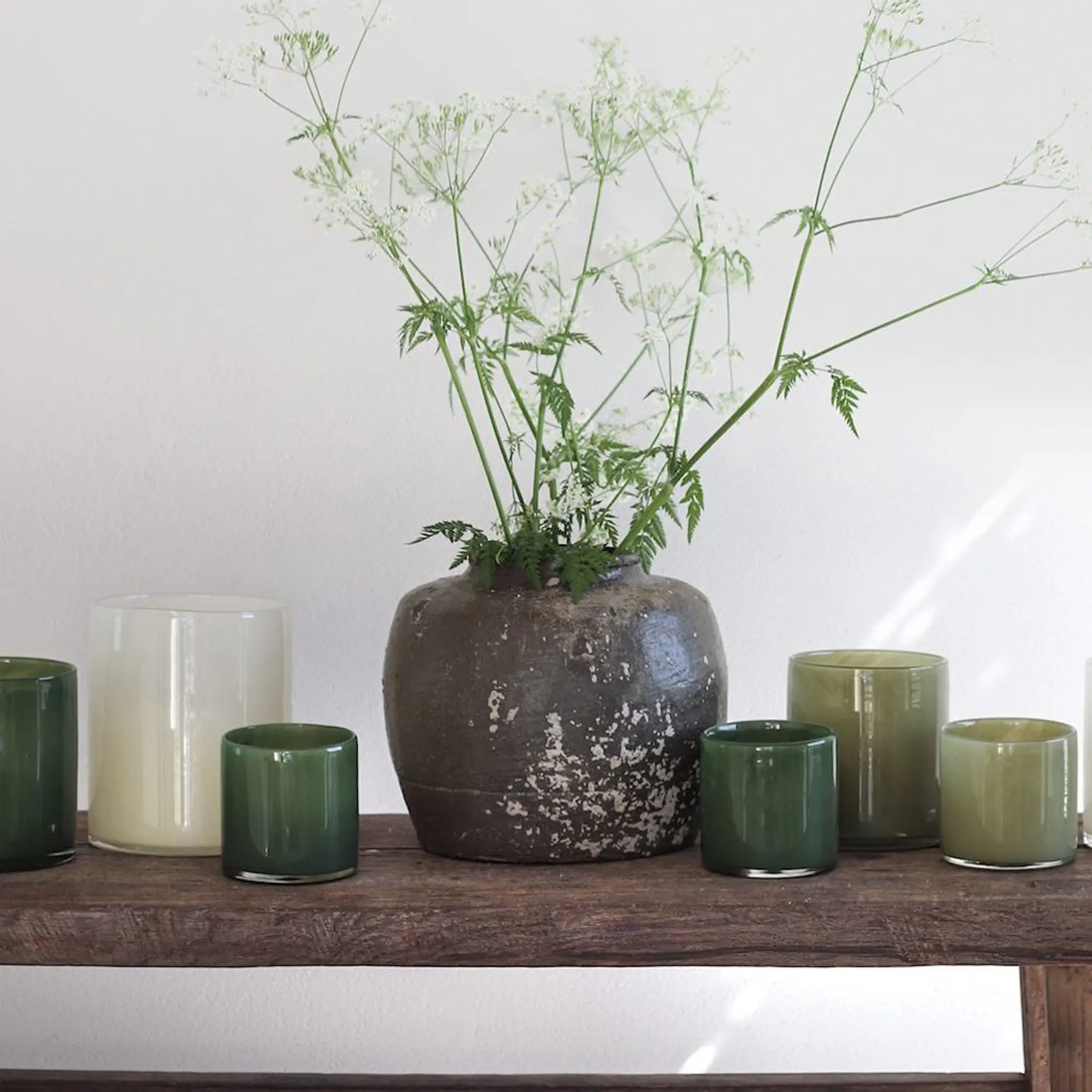 Tell Me More Lyrik Kynttilälyhty 10x10 cm Olive Green