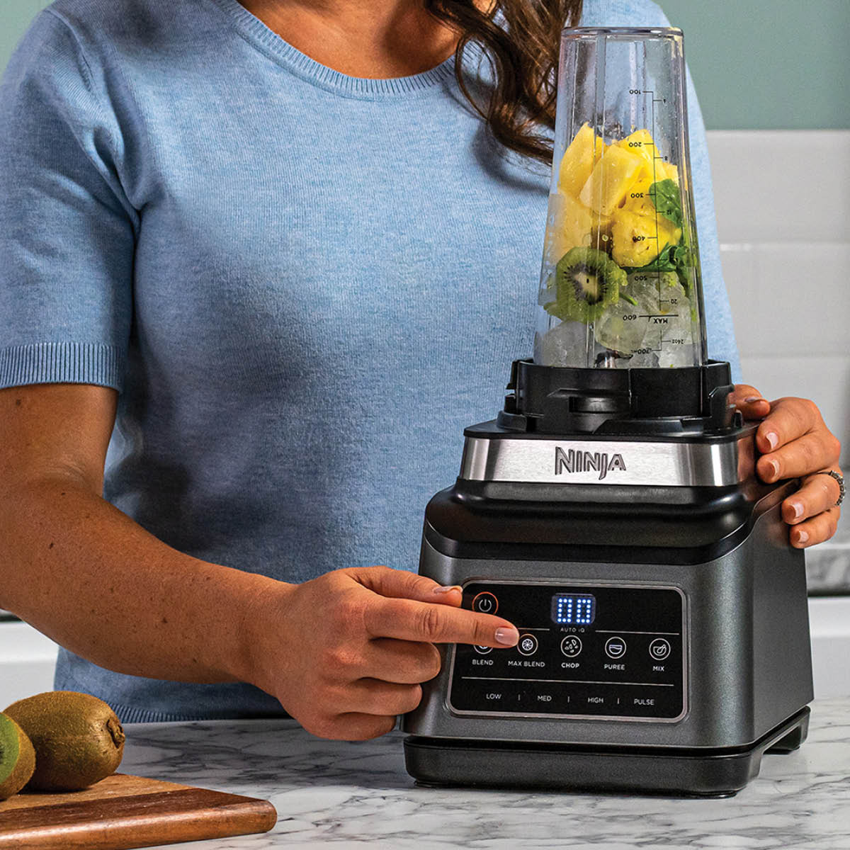 Ninja 3-i-1 foodprocessor m/auto iQ 21/1,8+0,7L svart/sølv