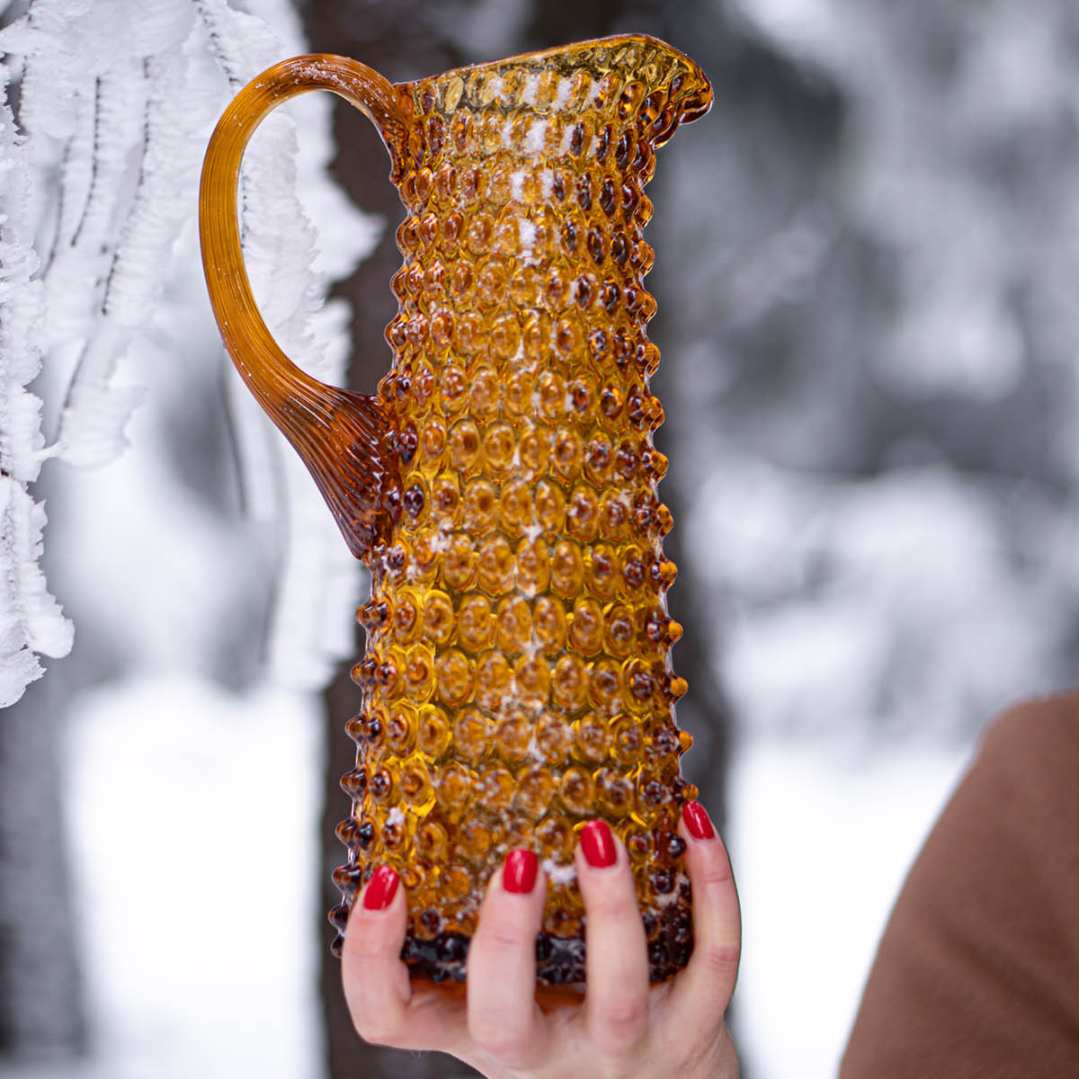 Klimchi Hobnail Karaff Hög 1 L Amber