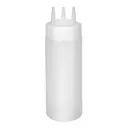 Dressingflaska med 3 pip 34 cl transparent
