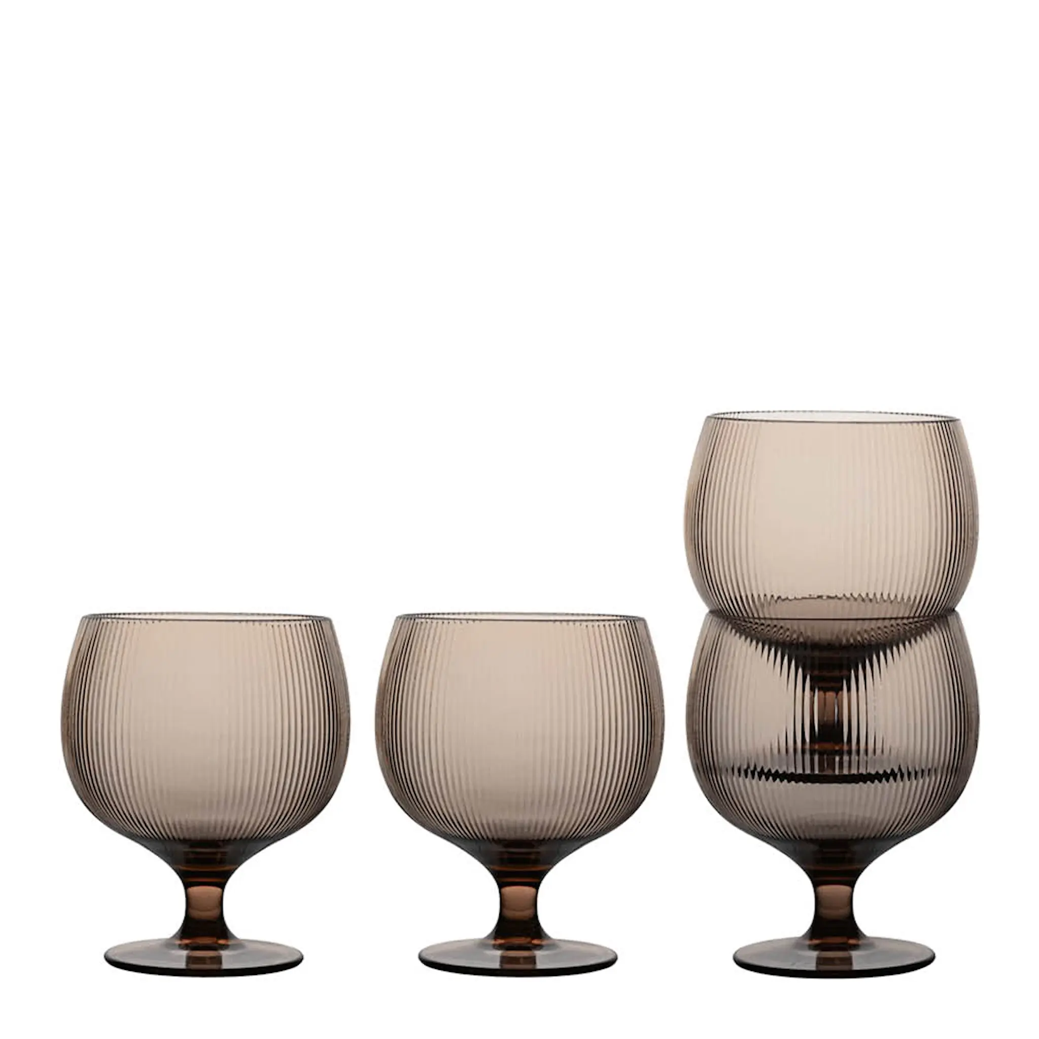 Sagaform Billi vinglas 35 cl 4-pack brun