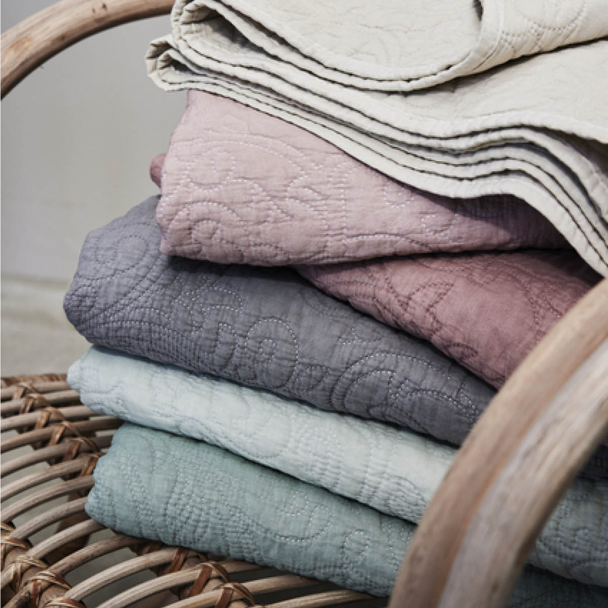 Lene Bjerre Isabelle pläd 170x130 cm sage