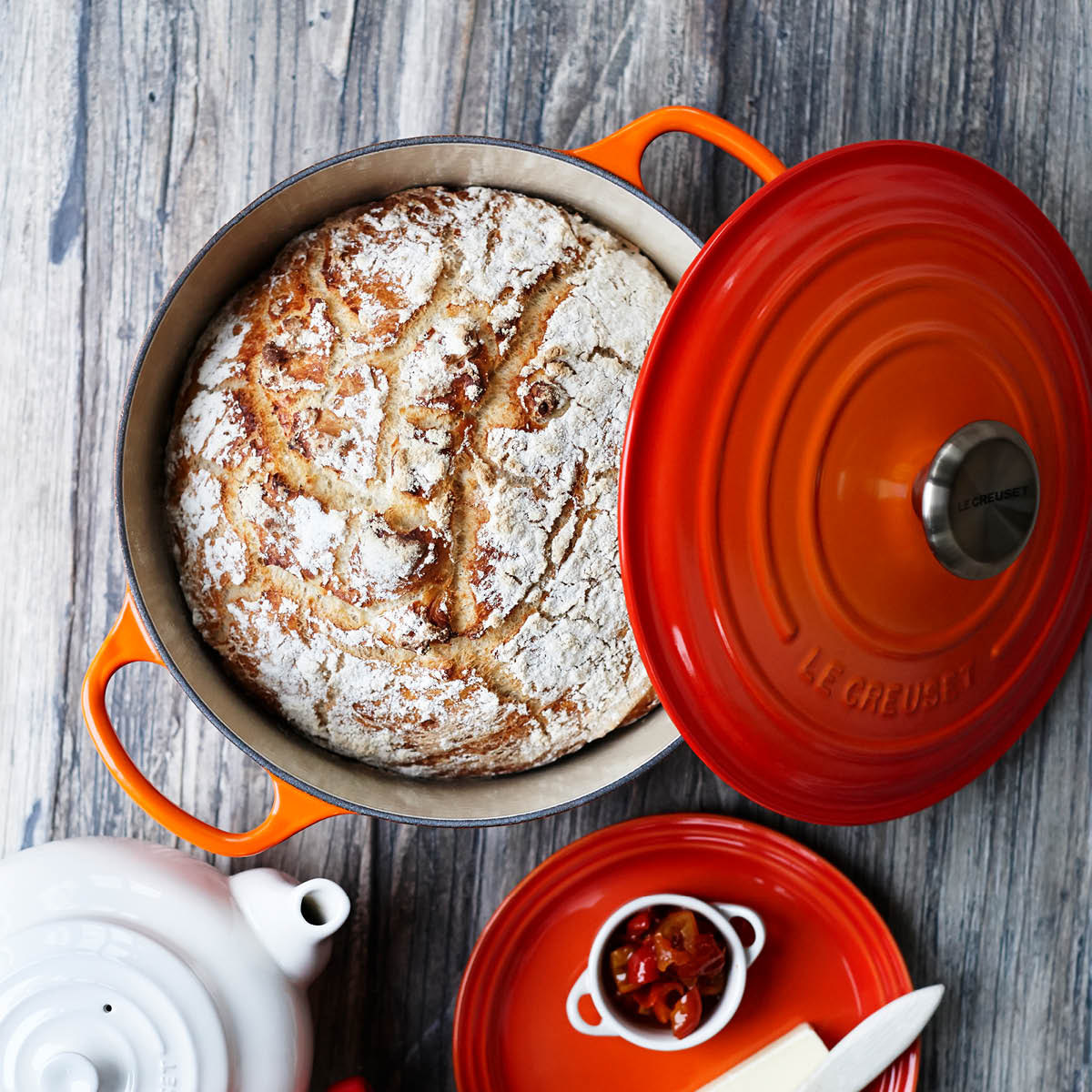 Le Creuset Signature støpejernsgryte rund 24 cm 4,2L volcanic