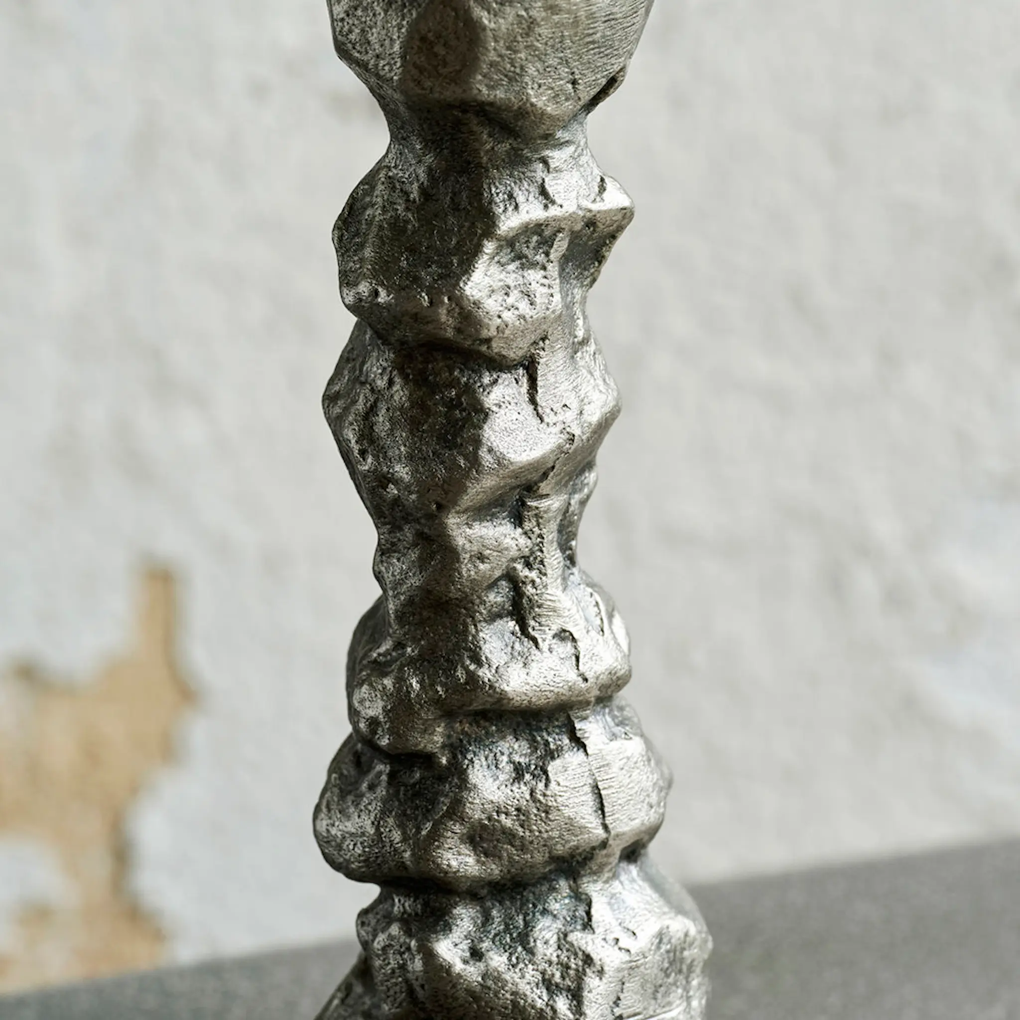 House Doctor Raku Ljusstake 20 cm Antiksilver