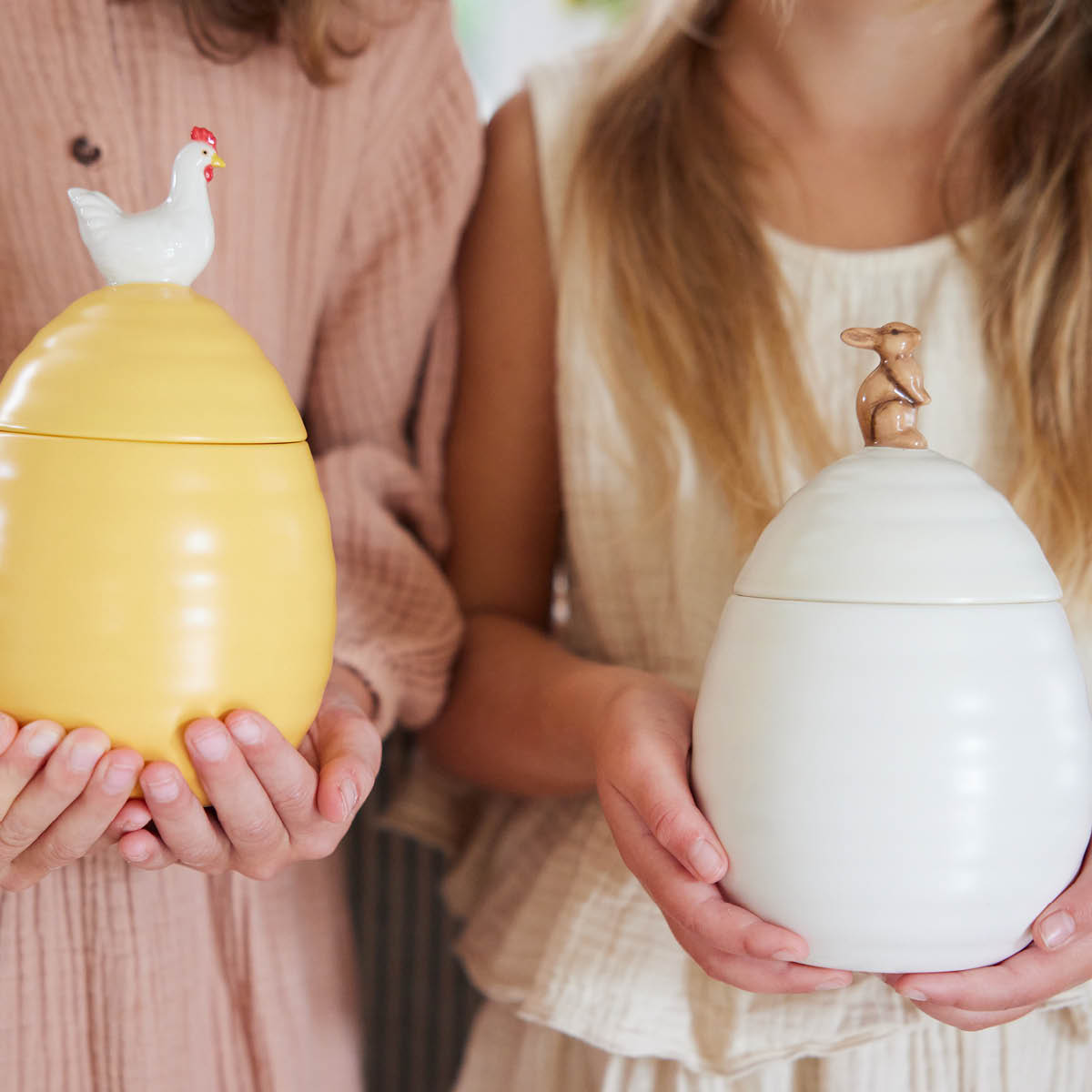 Sagaform Ellen Hønkrukke med lokk 11 cm gul