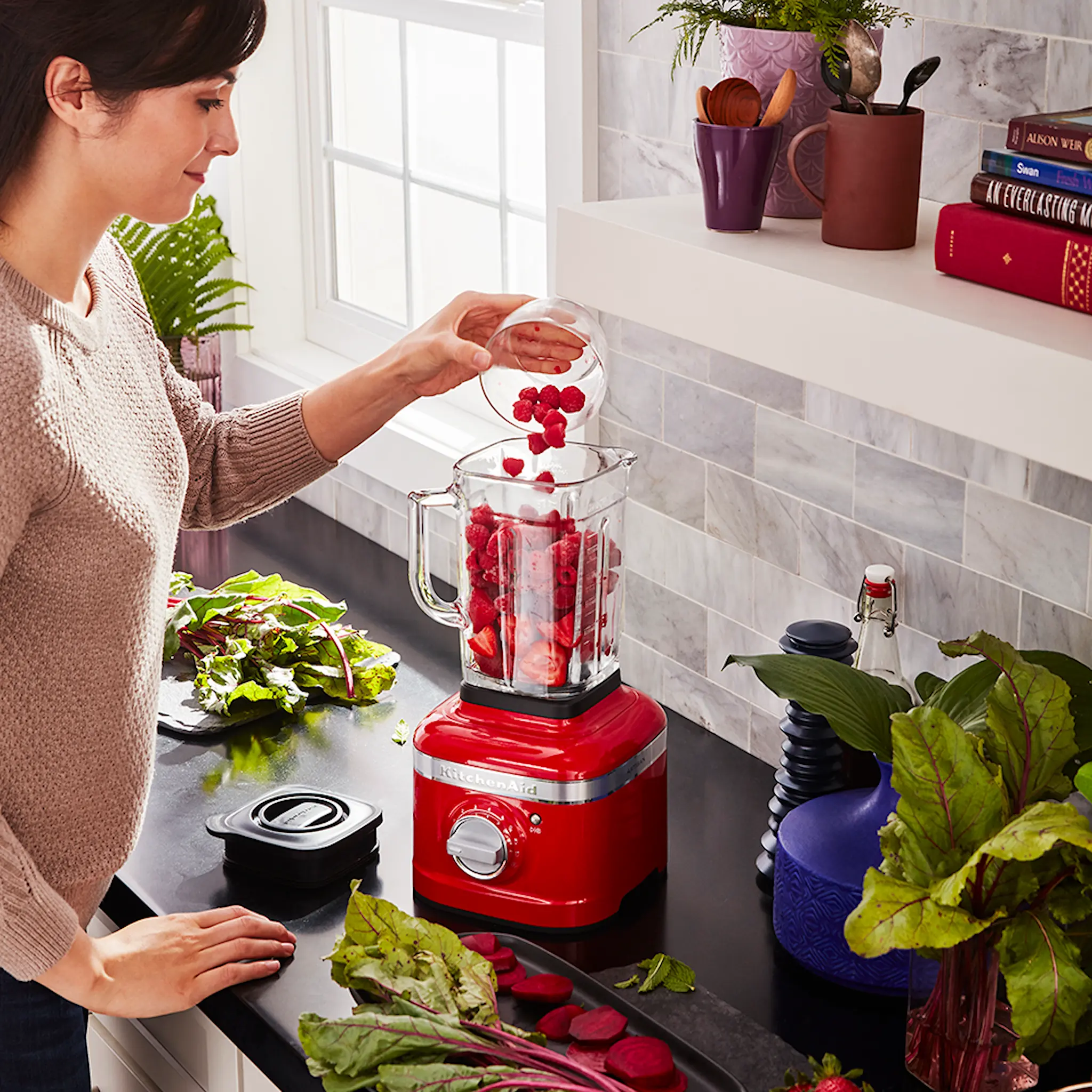 KitchenAid KitchenAid Artisan K400 Blender 1,4 L Röd Metallic
