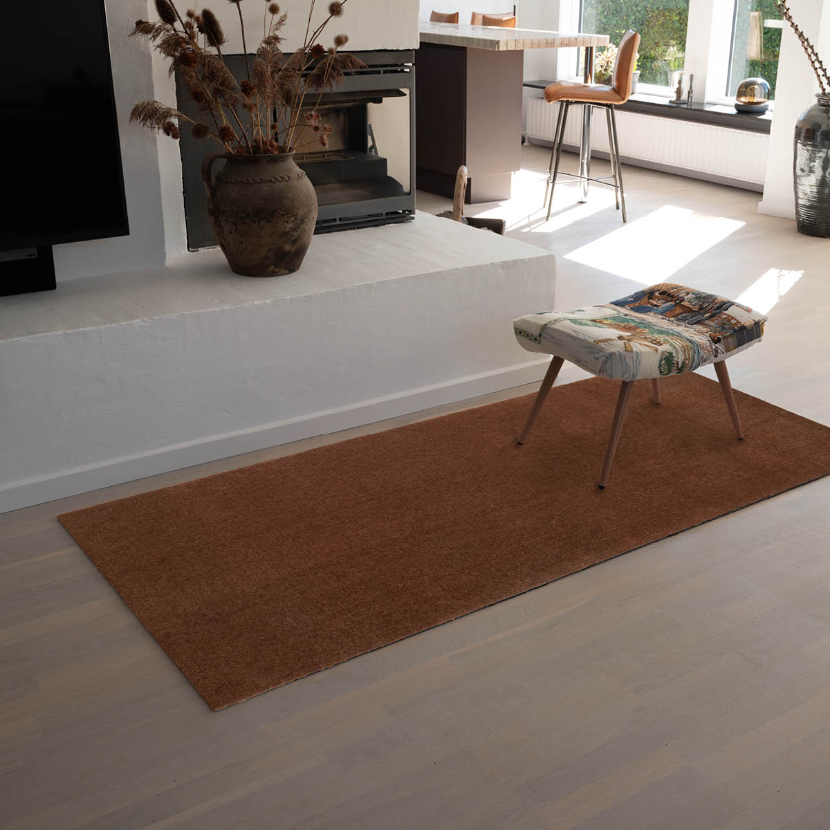 Tica Copenhagen Unicolor golvmatta 200x90 cm cognac