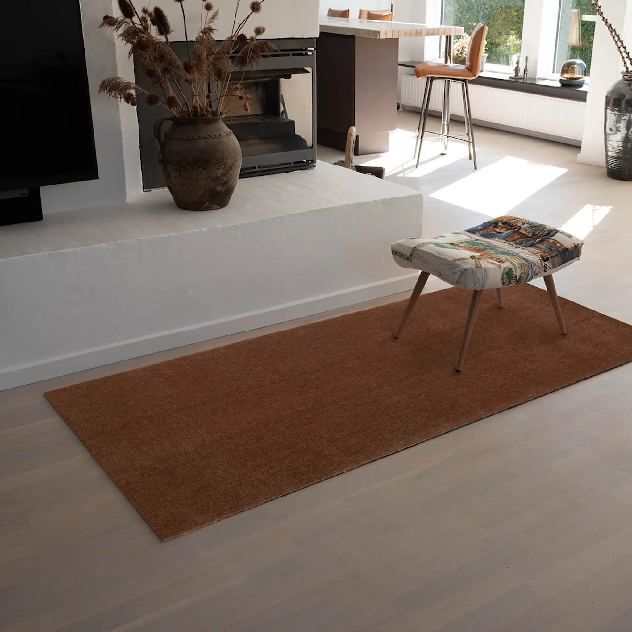 Tica Copenhagen Unicolor golvmatta 200x90 cm cognac