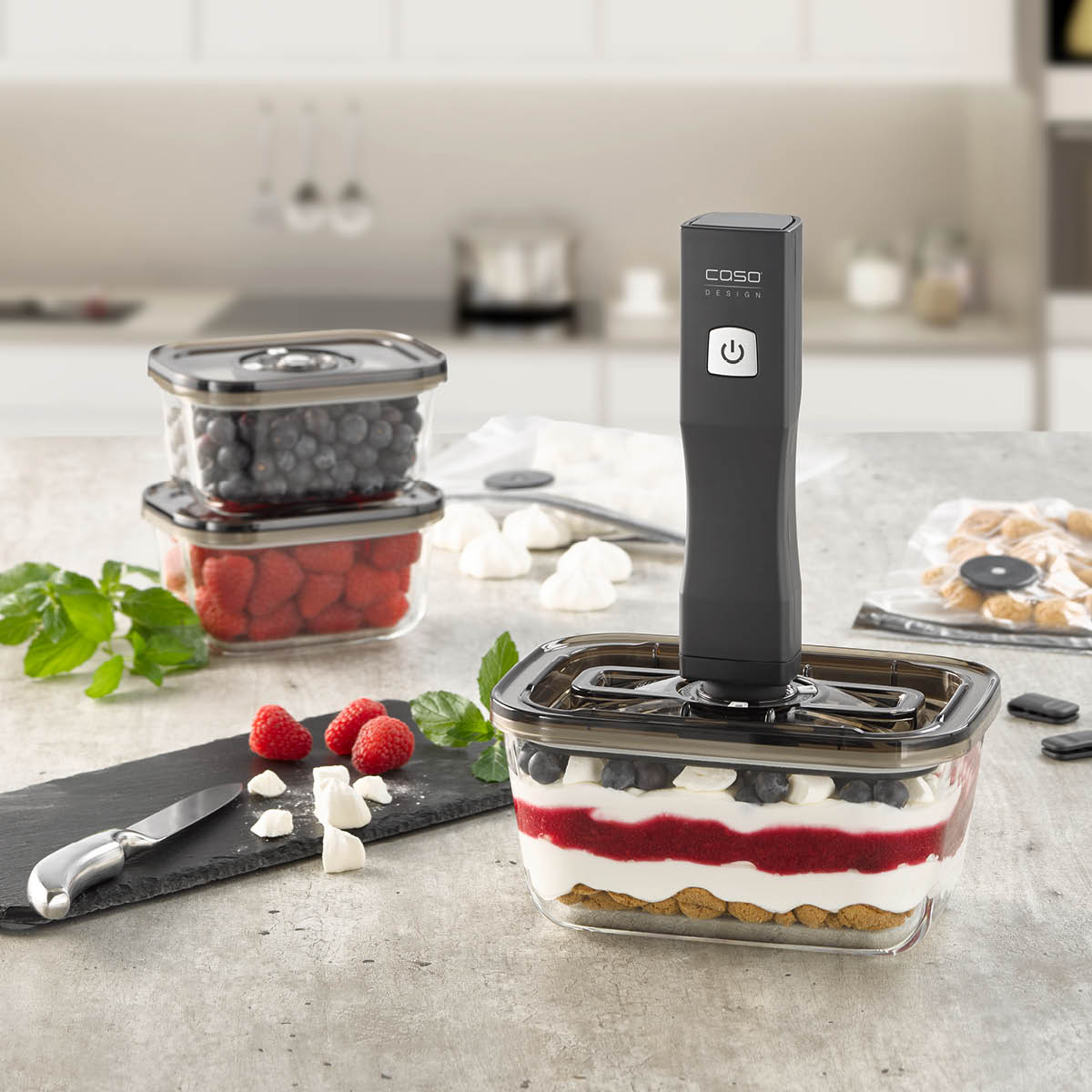 Caso Vacu OneTouch Eco Tyhjiöpakkaussetti Musta