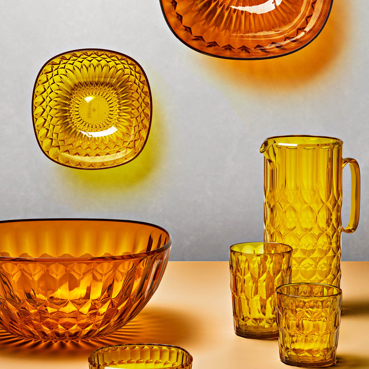 Guzzini Vanity tillbringare med lock 1,75 L bioplast Saffron yellow