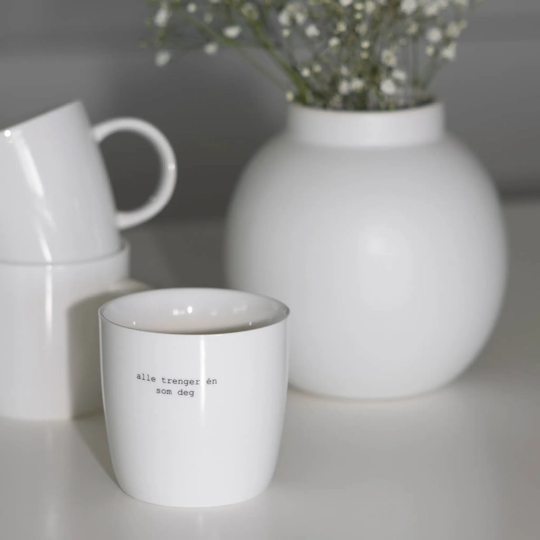 Sögne Home Sögne mugg alle trenger én som deg 30 cl vit