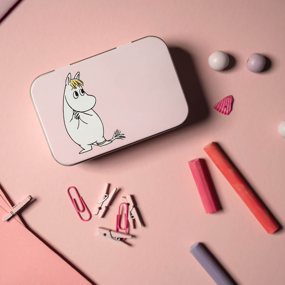 Muurla Muumi Peltipurkki niiskuneiti 10x6,5 cm Vaaleanpunainen