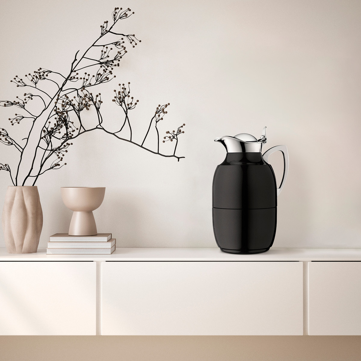 Alfi Juwel termokanne 1L rustfritt stål blank svart