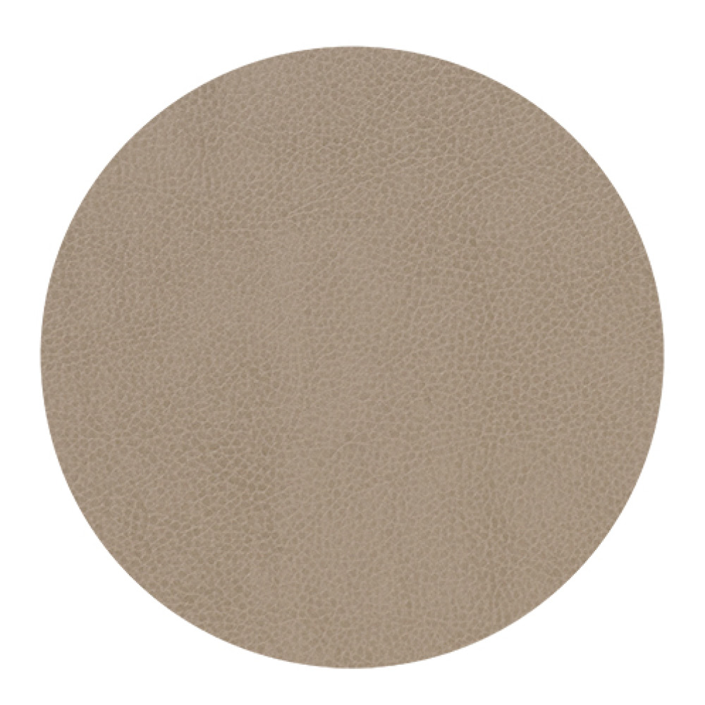 LIND DNA Leather Serene Circle glassunderlag 10 cm mole grey