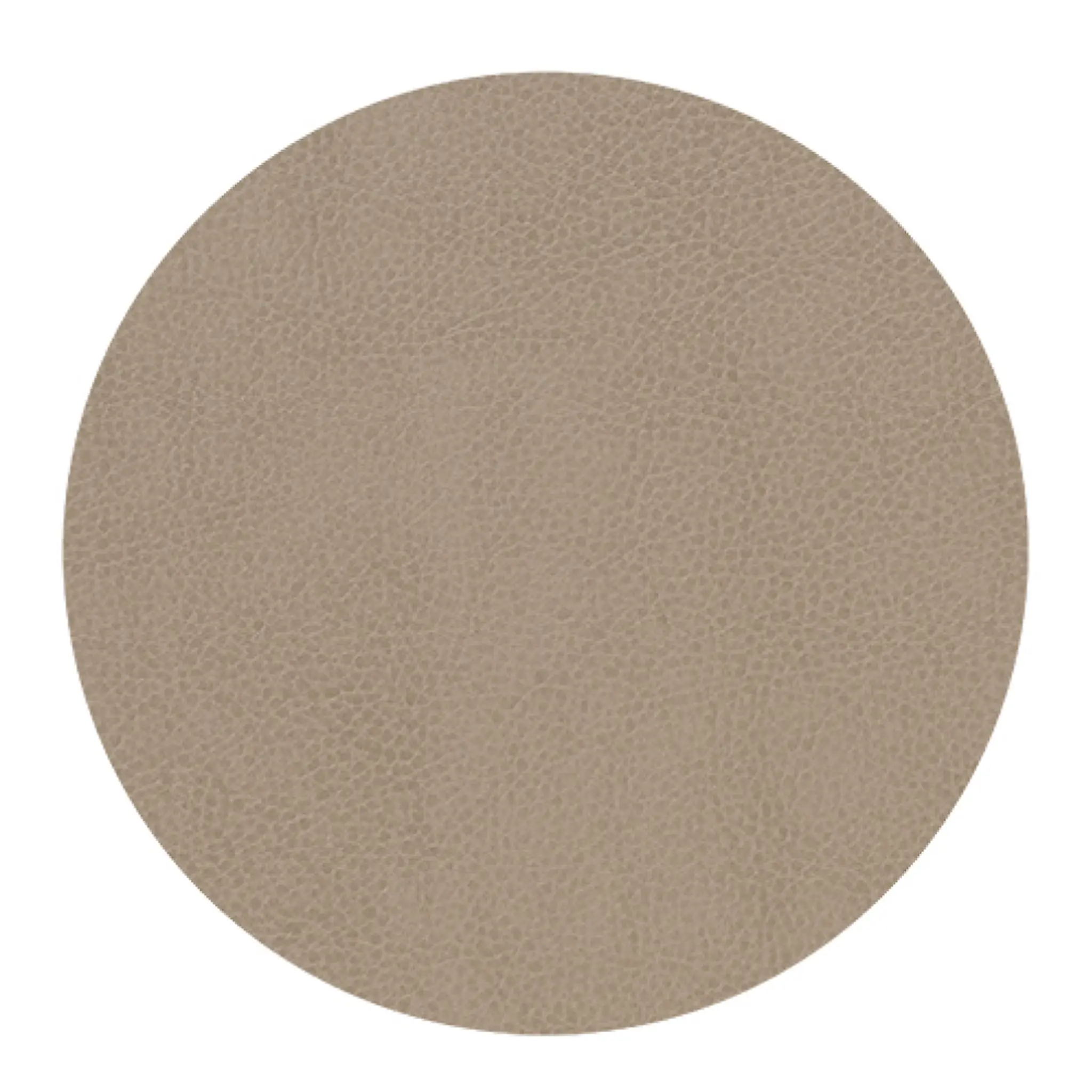 LIND DNA Leather Serene Circle glassunderlag 10 cm mole grey
