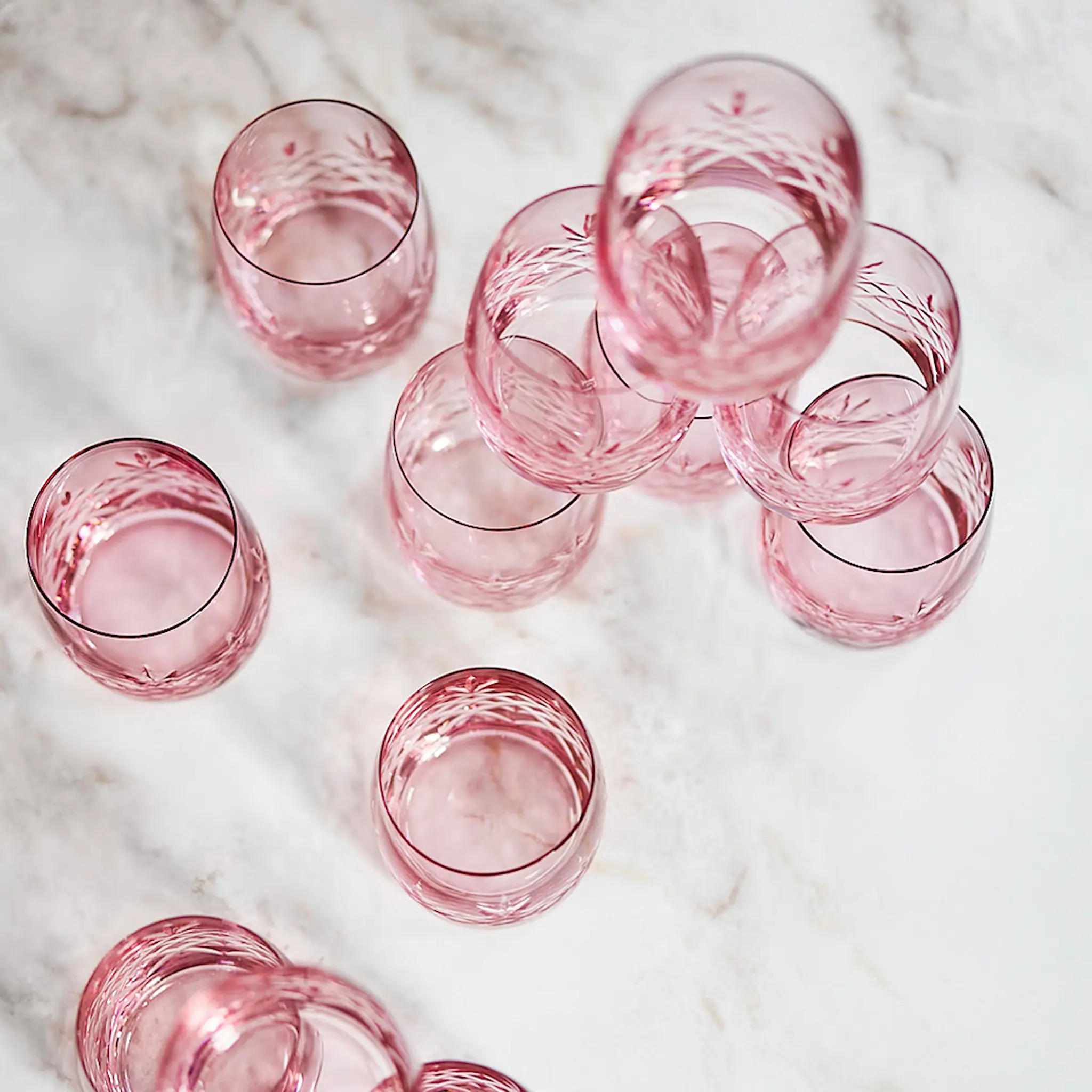 Frederik Bagger Crispy Aqua Lasi 23 cl 2 kpl Vaaleanpunainen