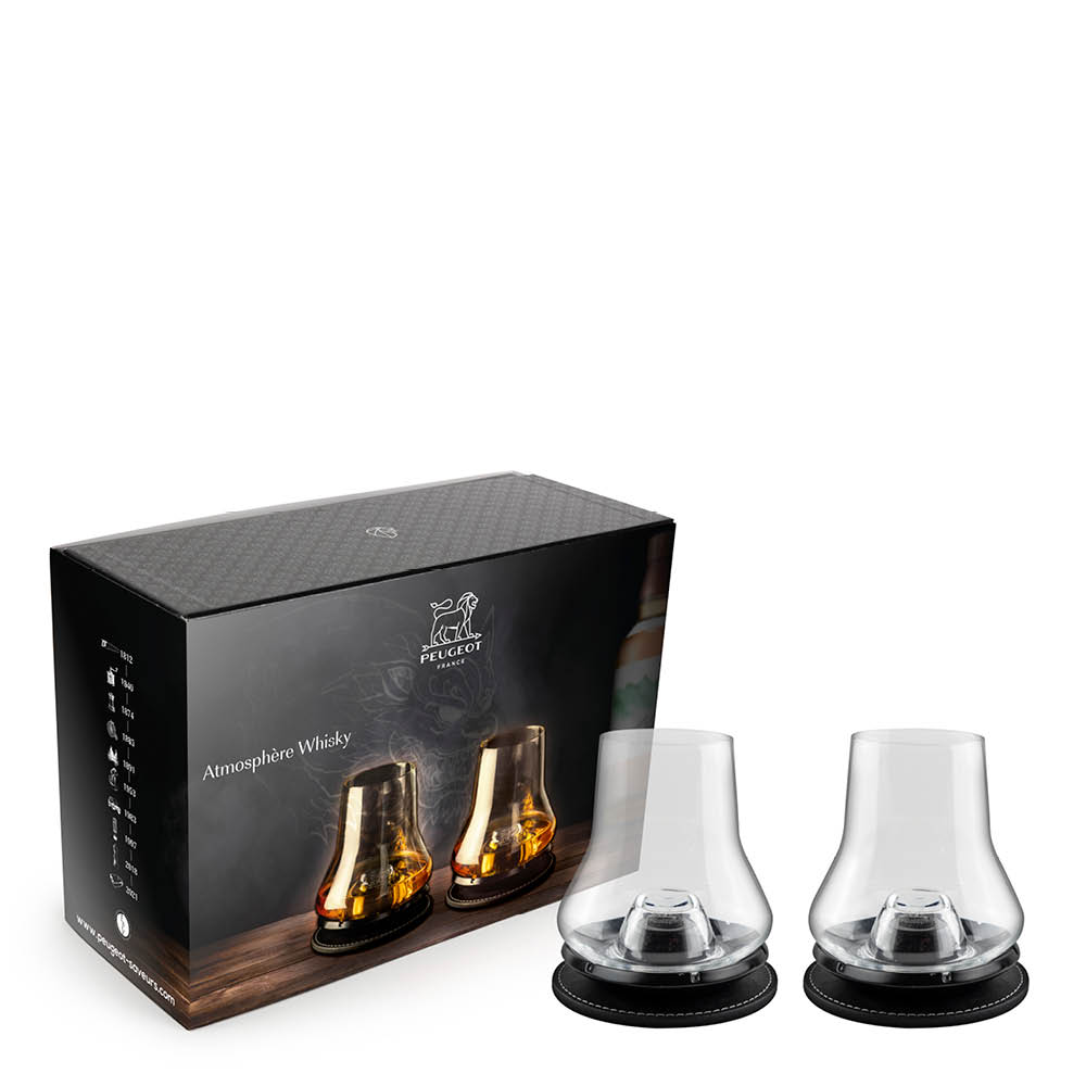 Peugeot Atmosphére whisky provningsset 4 delar svart/klar