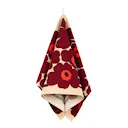 Pieni Unikko kökshandduk 43x70 cm vanilj/vinröd/röd