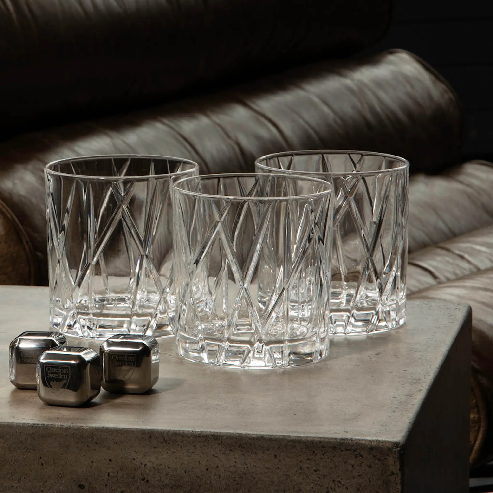 Orrefors City Jääkuutio Ruostumaton 4 kpl