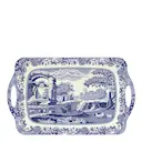 Blue Italian bricka stor 48x30 cm blå/vit