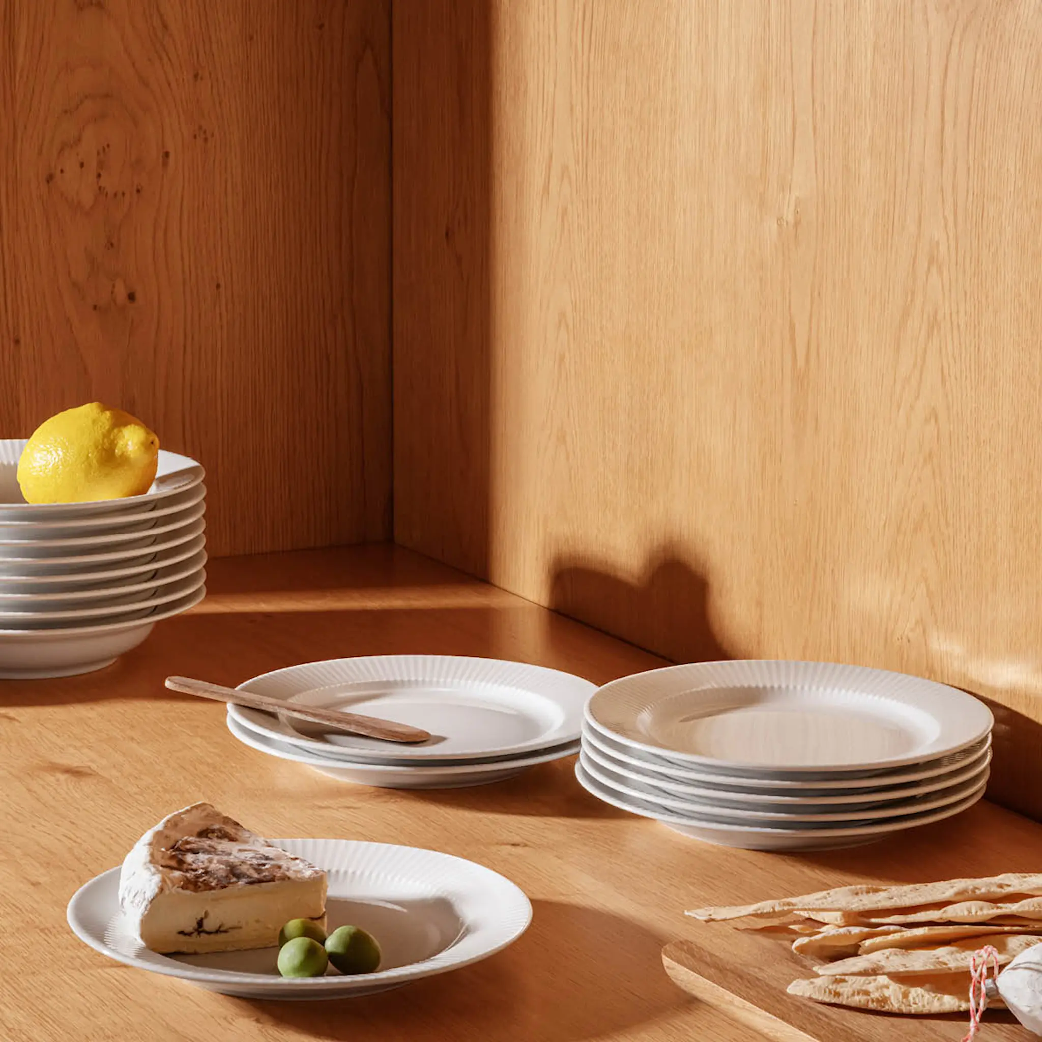 Eva Trio Legio Nova tallrik flat 22 cm 4-pack vit