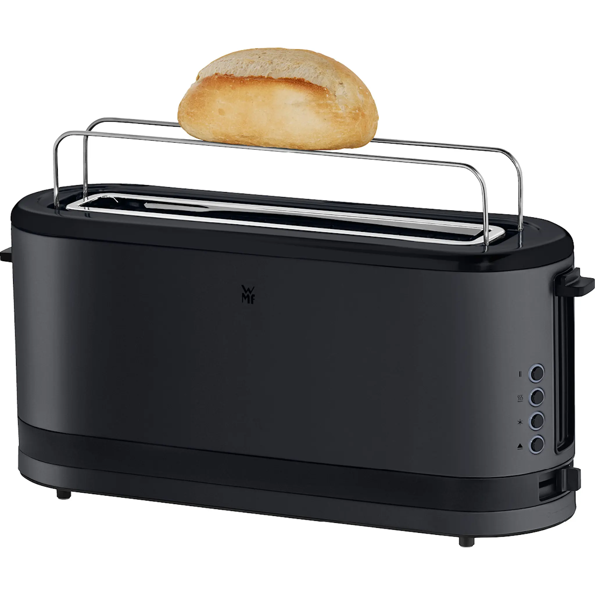 WMF KitchenMinis brödrost 2 skivor lång öppning 900W svart
