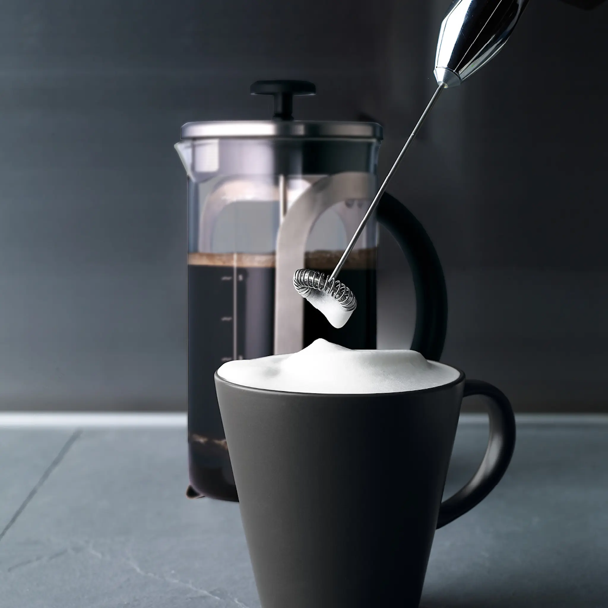 Aerolatte Melkeskummer original krom hover