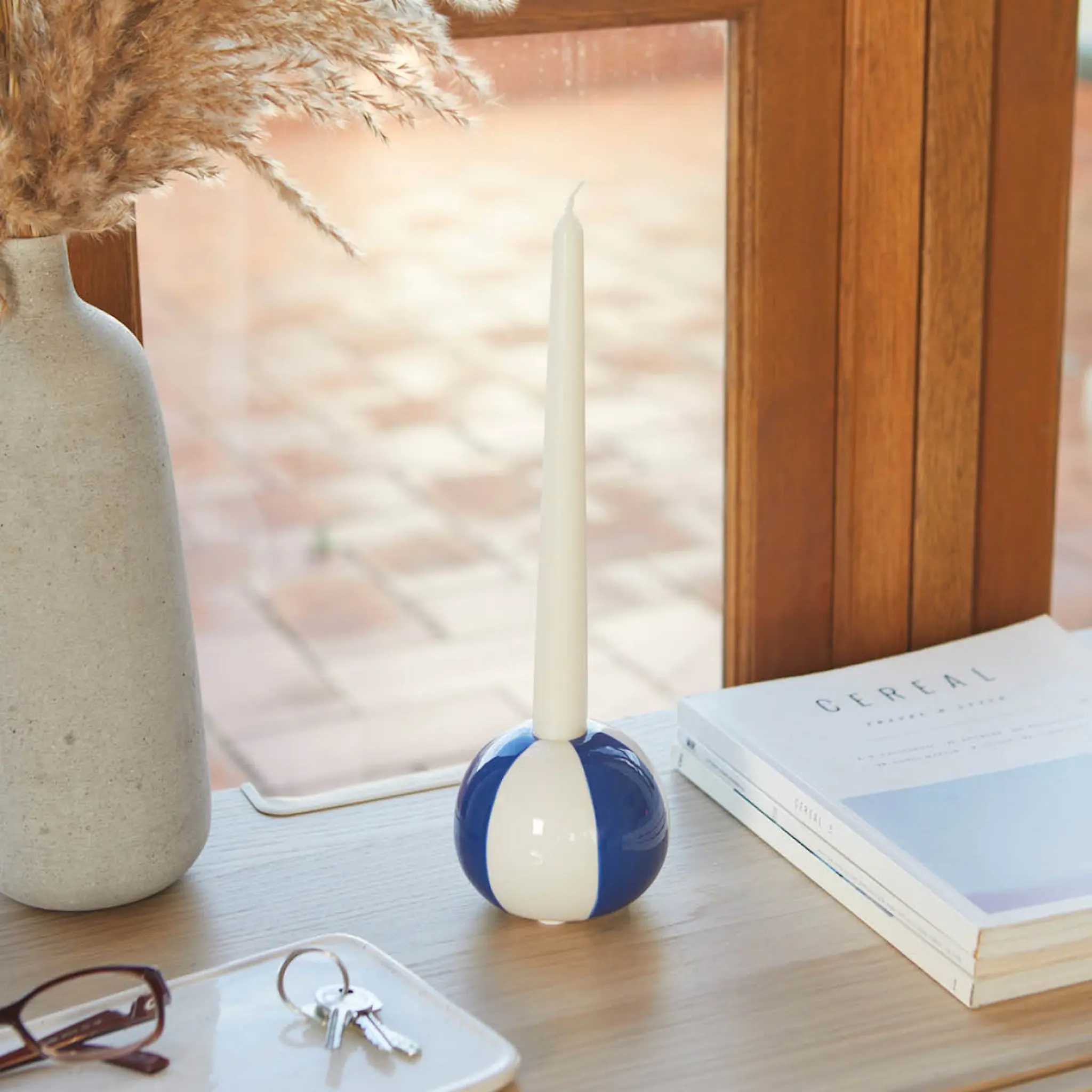 Balvi Floats ljusstake 8 cm Beachball blå