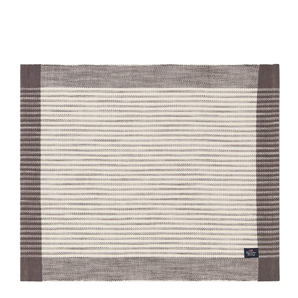 Lexington Stripet bordbrikke ribbed 40x50 cm mørkgrå/hvit