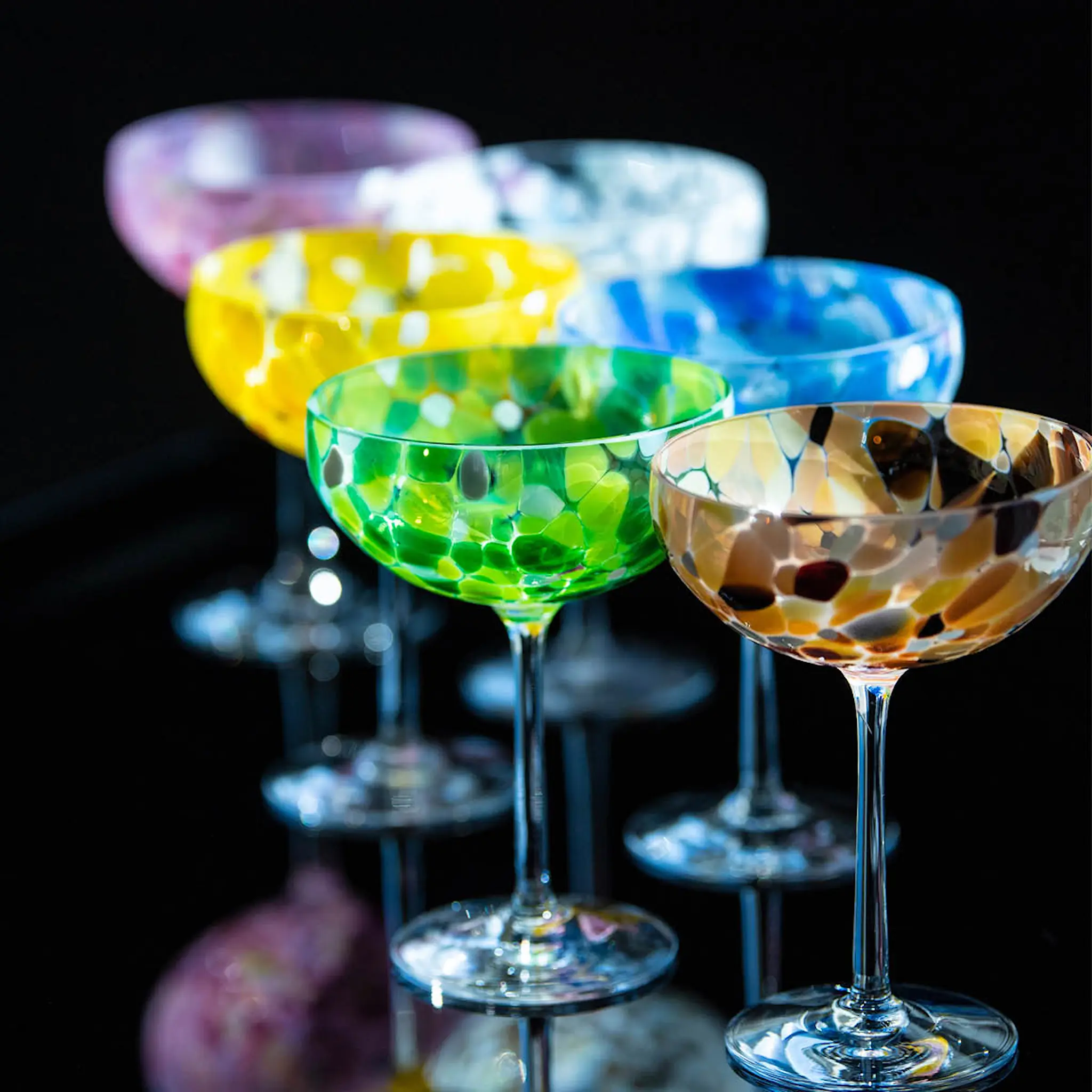 Magnor Swirl Champagneglas 22 cl Blå