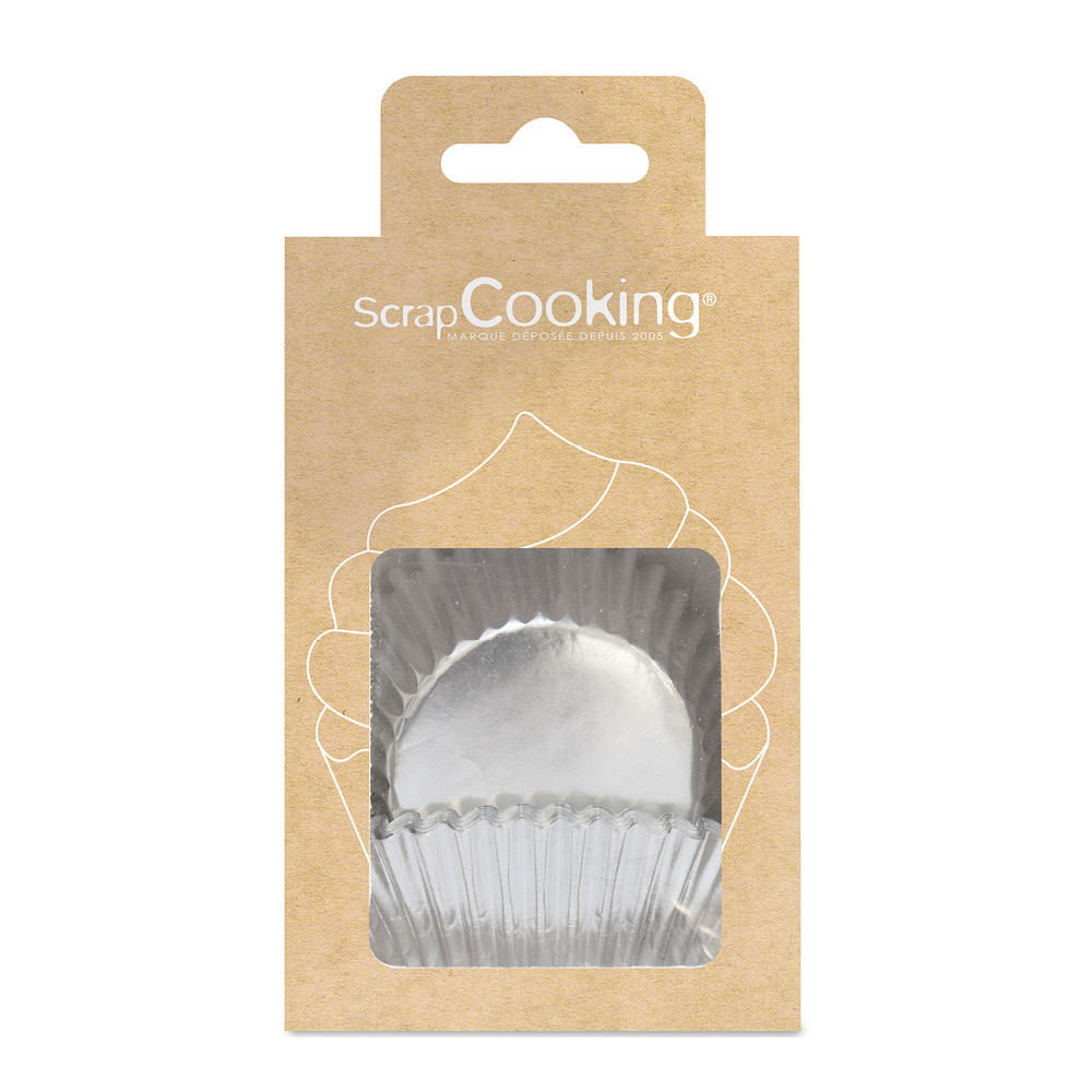 ScrapCooking Muffinsform 48-pack silver