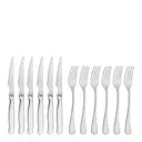 Steel essentials bestickset 12 delar stål