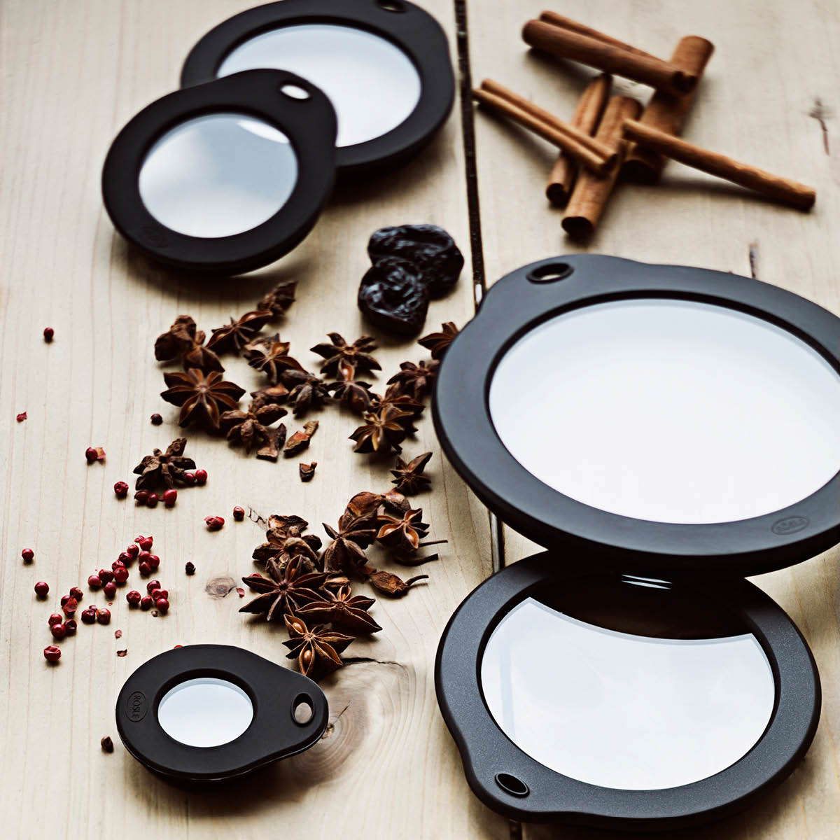 Rösle Glasslokk 24 cm klar/svart