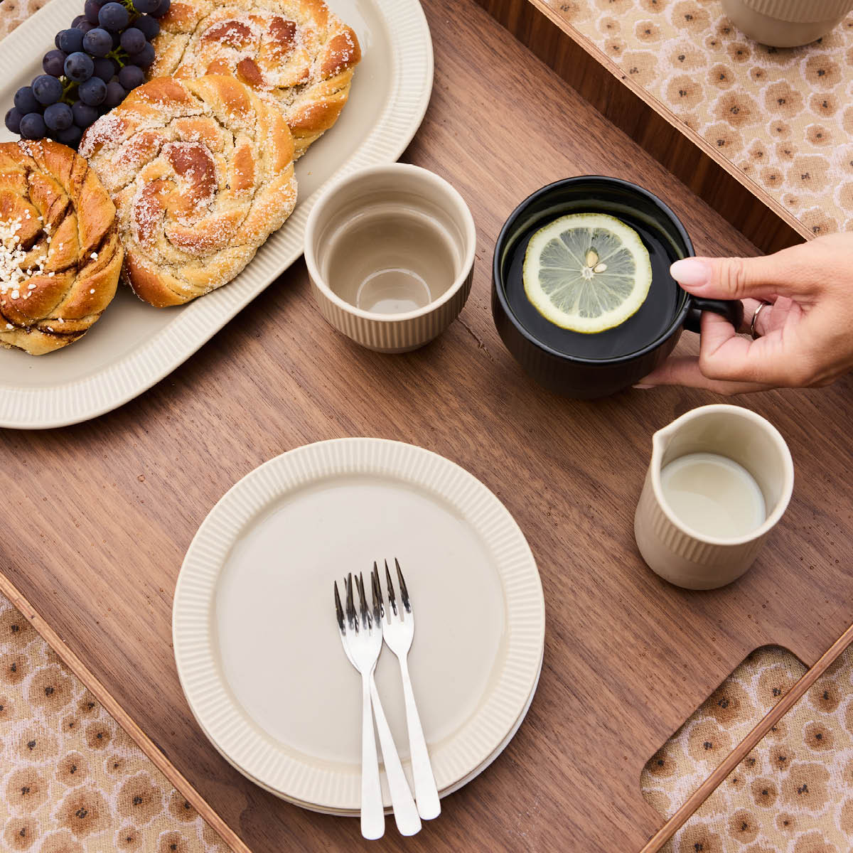 Sagaform Inka asjett 17 cm beige