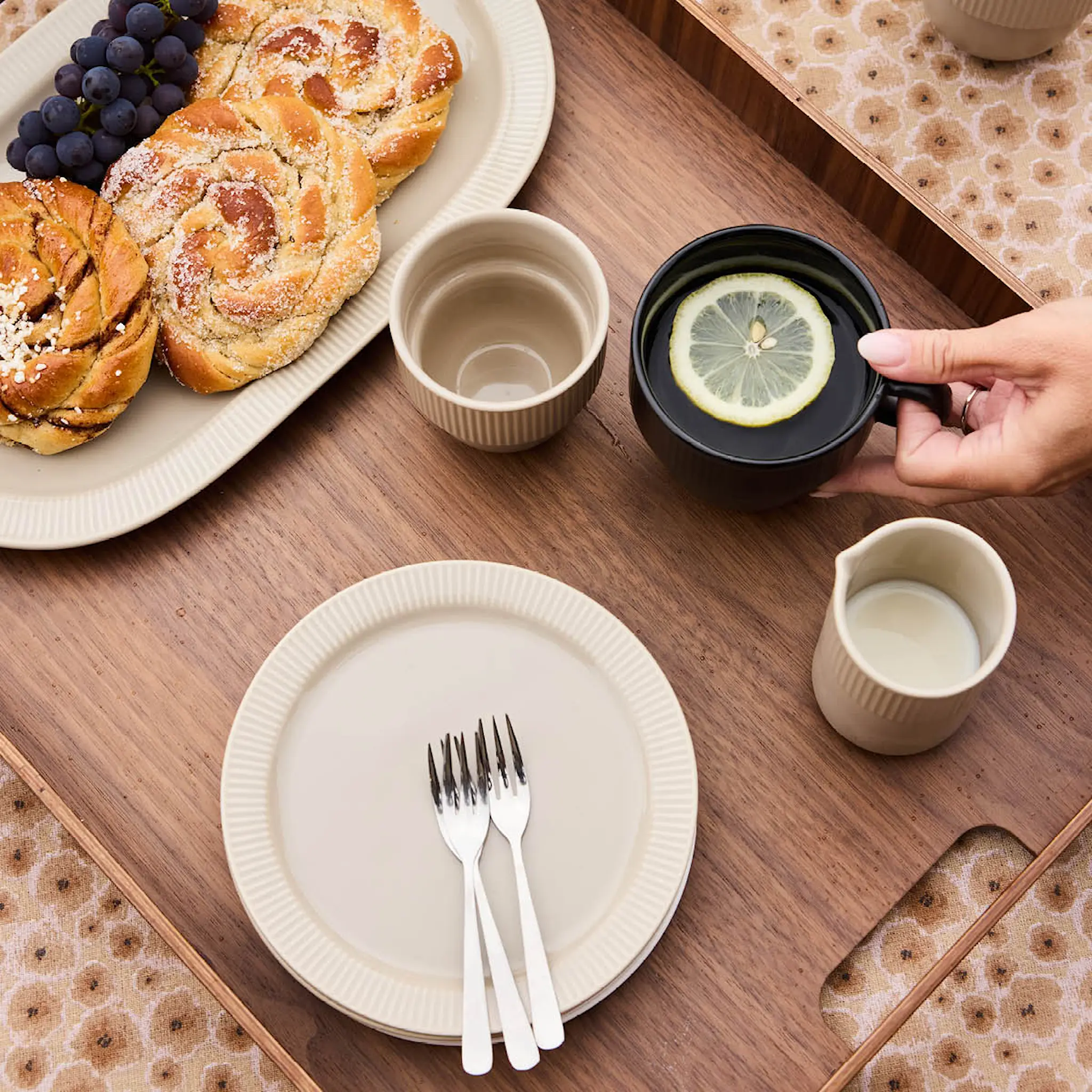 Sagaform Inka asjett 17 cm beige