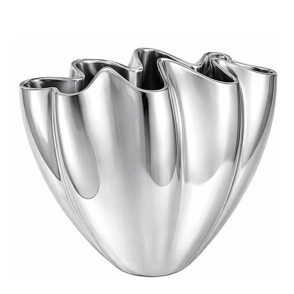 Shell vase 30 cm krom