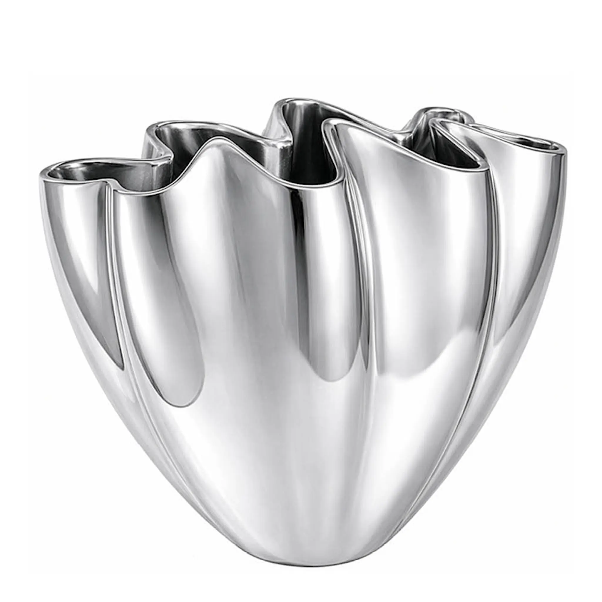 Mette Ditmer Shell vase 30 cm krom